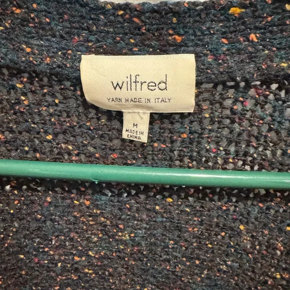 Wilfred Aritzia wool silk oversized marled speckled cardigan sweater hipster USM - Picture 4 of 6